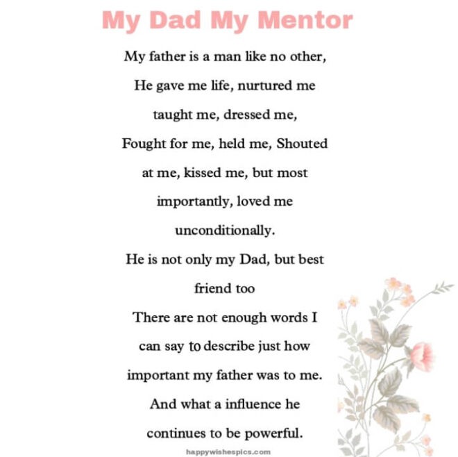 Happy Father’s Day Poems In English | Happy Wishes