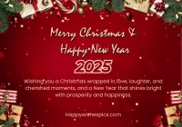 Wish You Merry Christmas and Happy New Year 2025